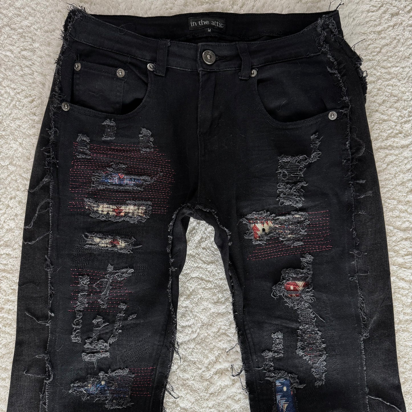 In The Attic Upcycle Reworked Flared Jeans