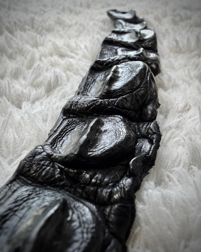 Raw Crocodile Skull Leather Bracelet