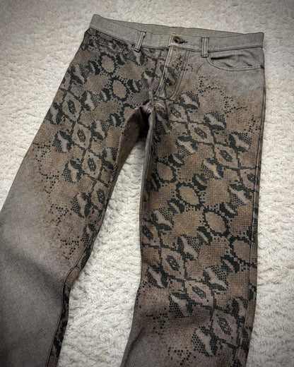 5351 Pour Les Hommes Python Pattern Bootcut Pants