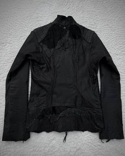 14th Addiction Scarred Leather Jacket