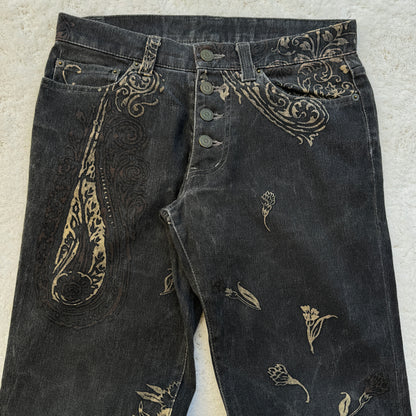 Tornado Mart Flared „Floral“ Pants