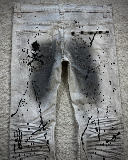 K.U.I Whisker Washed Luster Splatter Bootcut Jeans