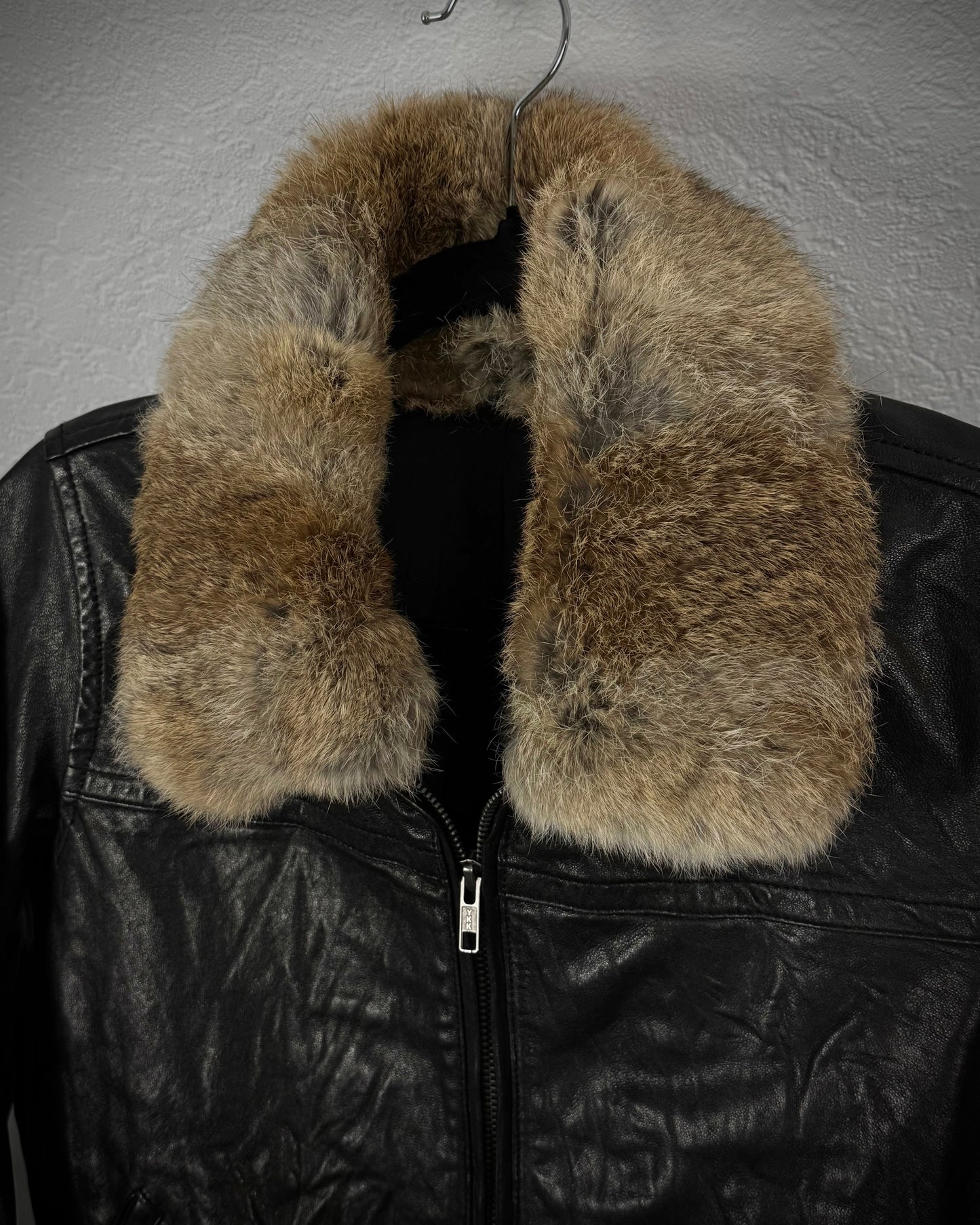 Journal Standard Rabbit Fur Leather Jacket