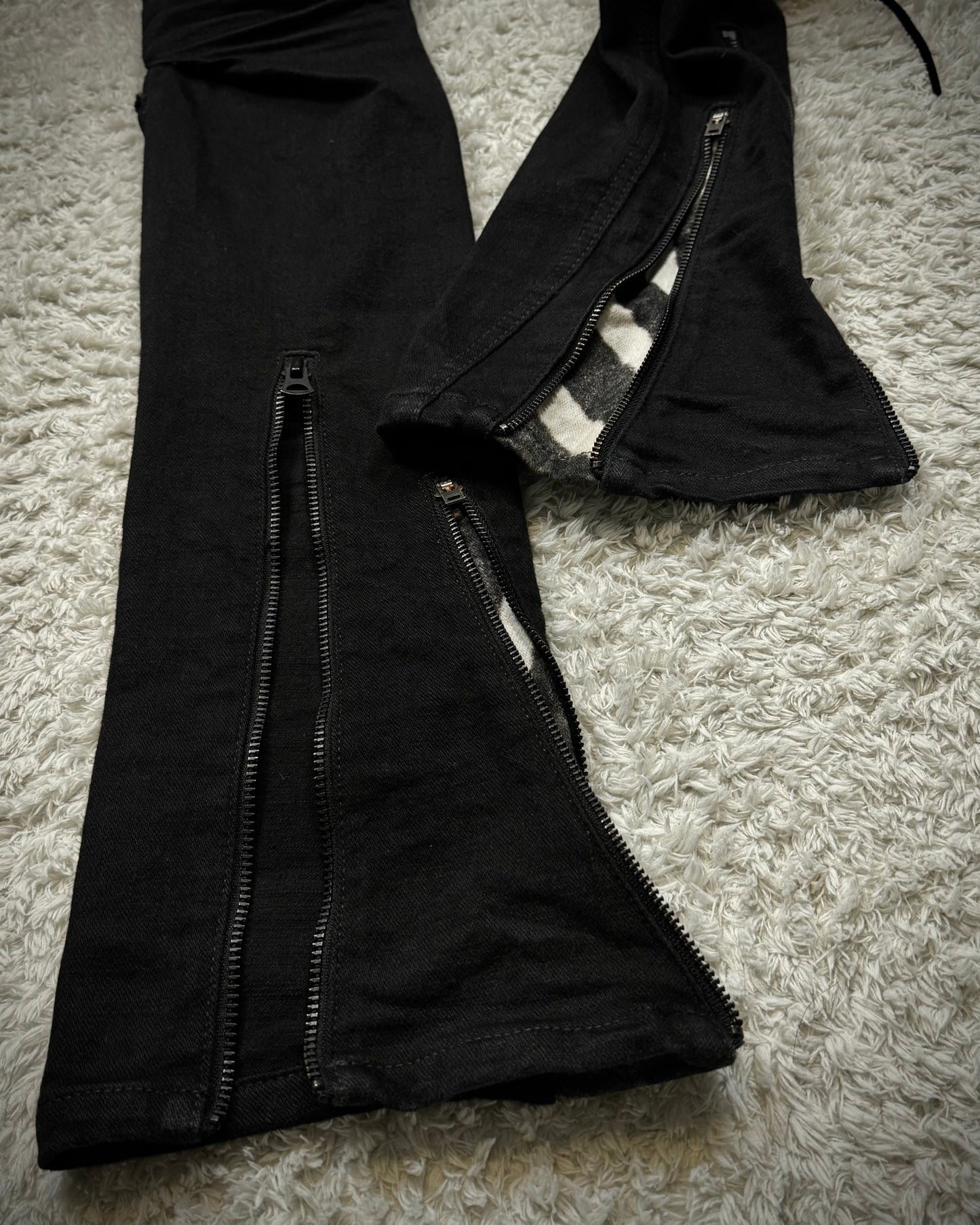 IfSixWasNine Zebra Lace Up Slim Bootcut Pants