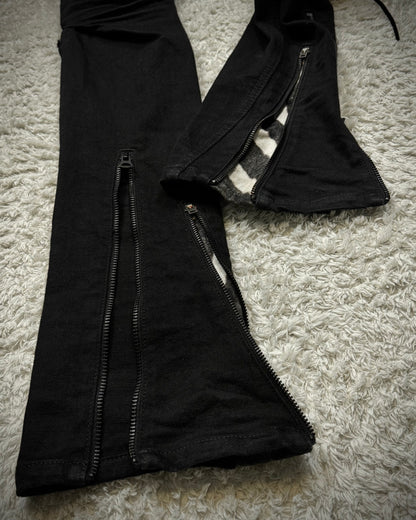 IfSixWasNine Zebra Lace Up Slim Bootcut Pants