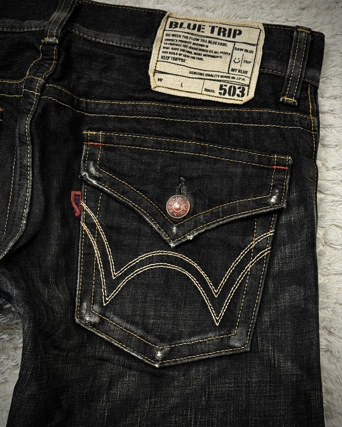 Edwin Clawmarks Washed Flared Jeans