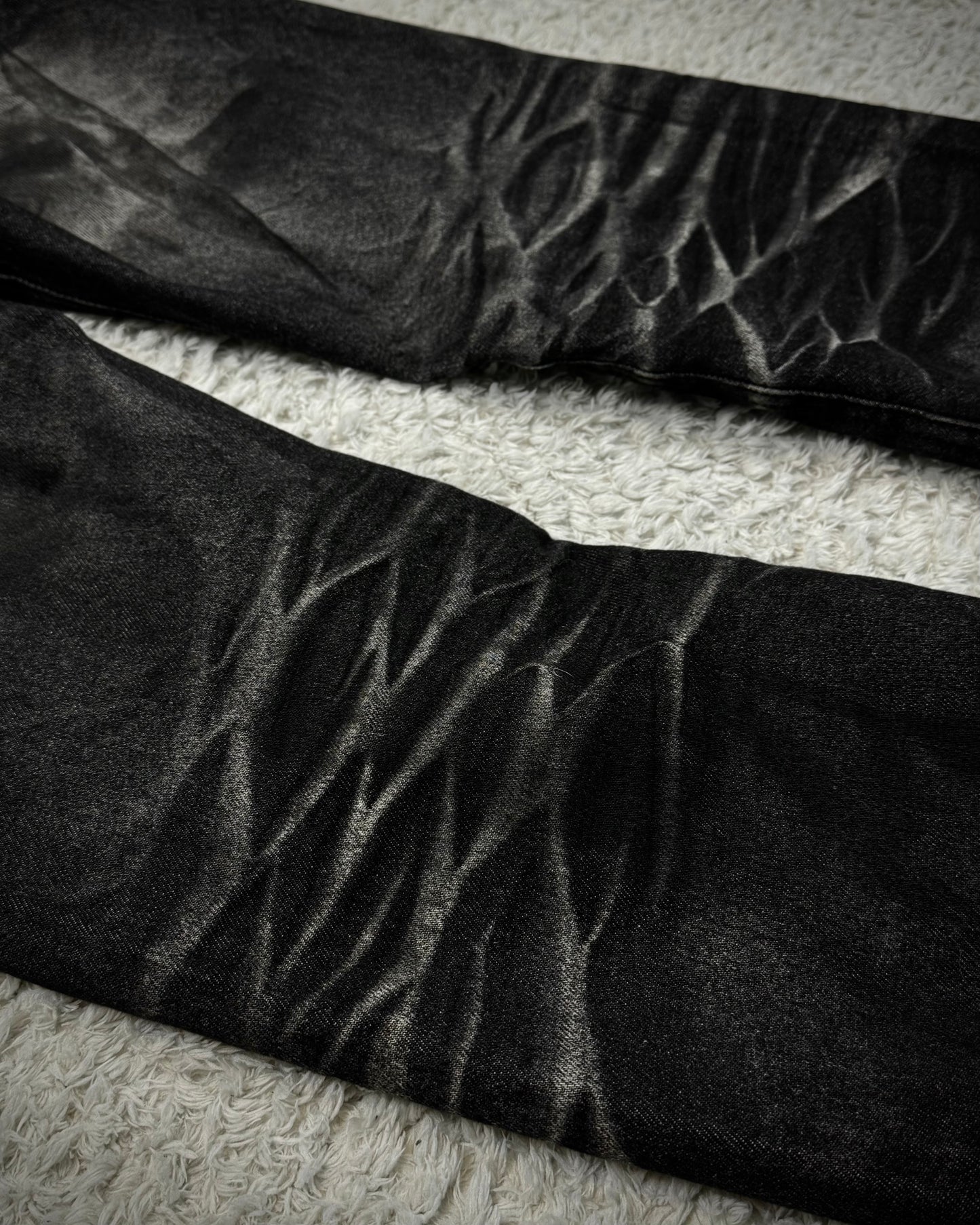 Of The Neige Charcoal Whisker Washed Bootcut Denim