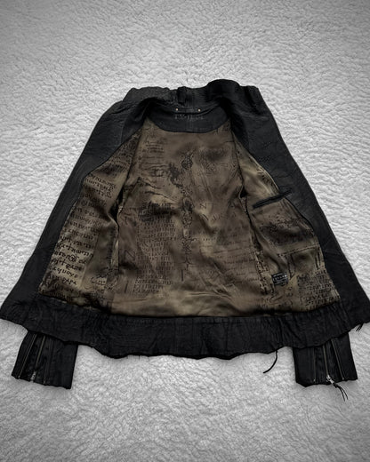 14th Addiction Scarred Leather Jacket