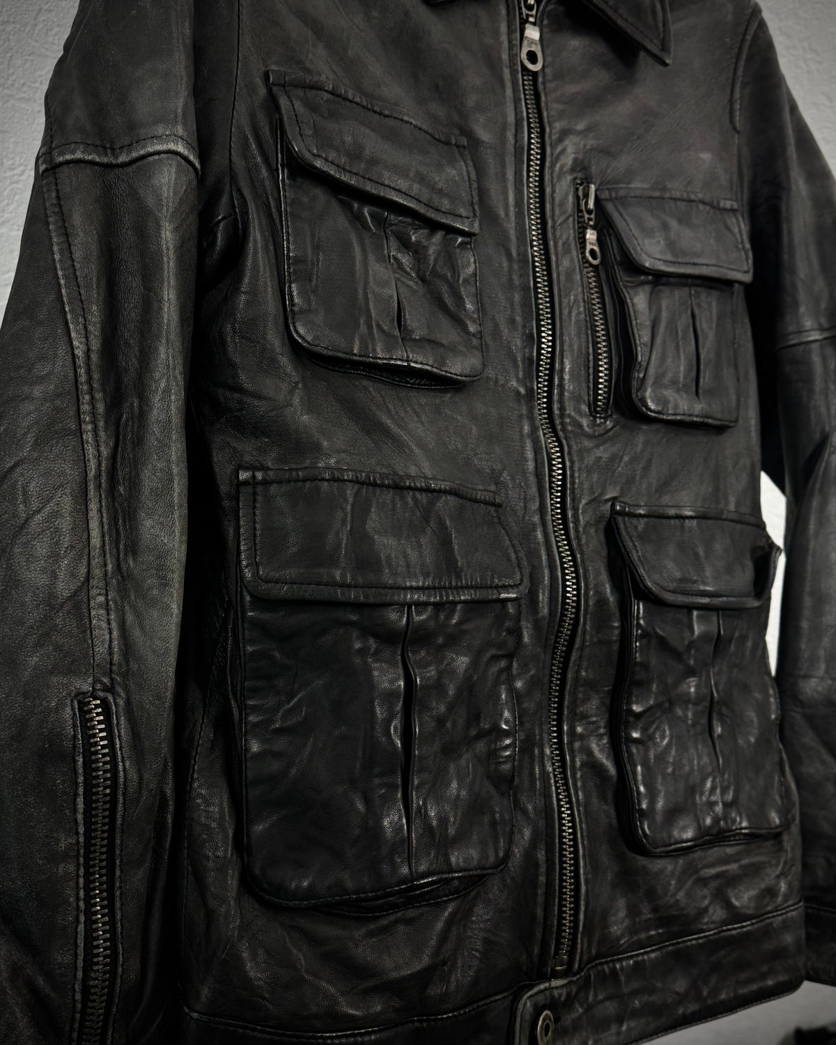 Acoustic Five Pocket Sheepskin Leather Jacket