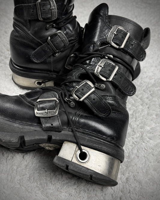 New Rock Steel Heel Platform Boots