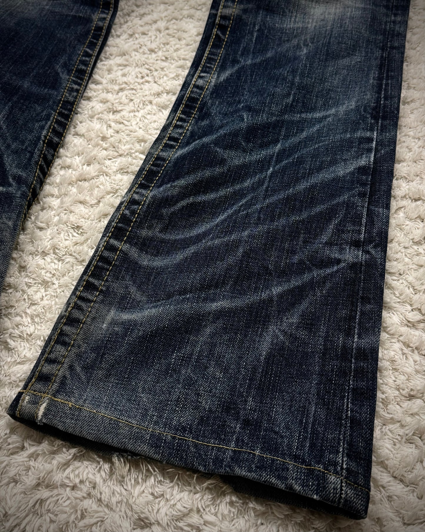 Lolita Studded Whisker Washed Vintage Bootcut Jeans
