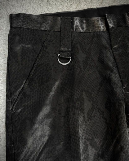 Buffalo Bobs Pleated Python Pattern Bootcut Dress Pants