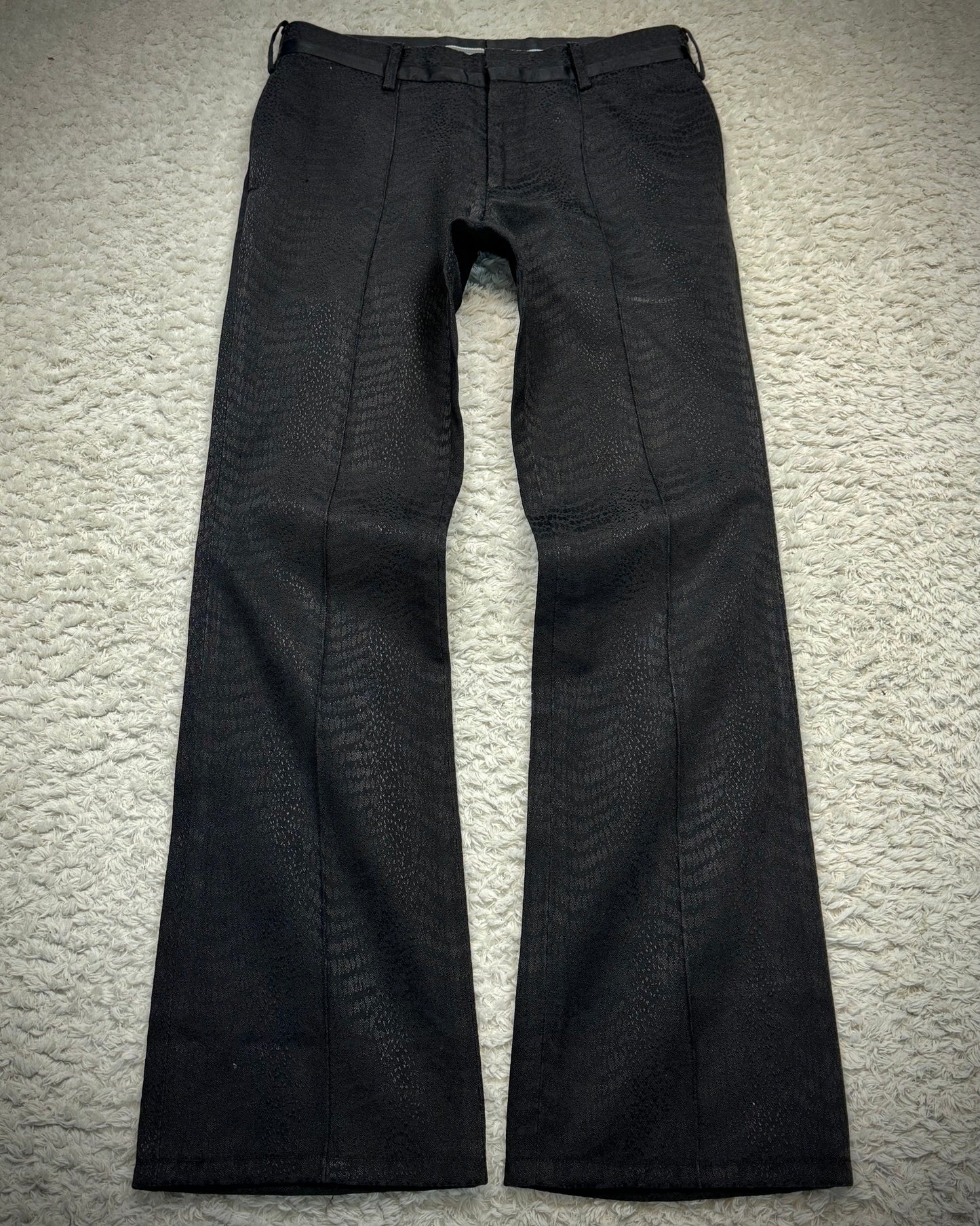 Tornado Mart Python Jacquard Pleated Dress Pants
