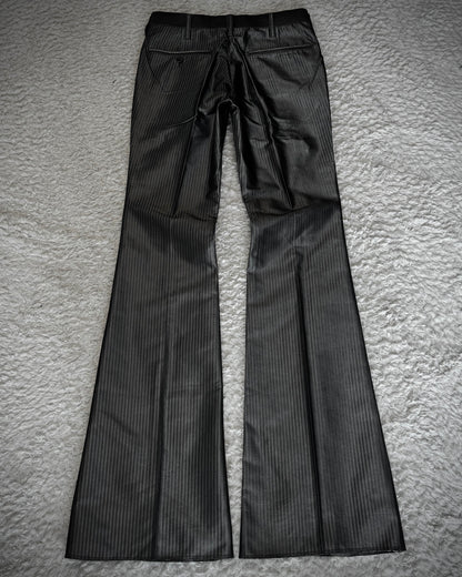 Tornado Mart Pin Striped Pleated Flared Dress Pants