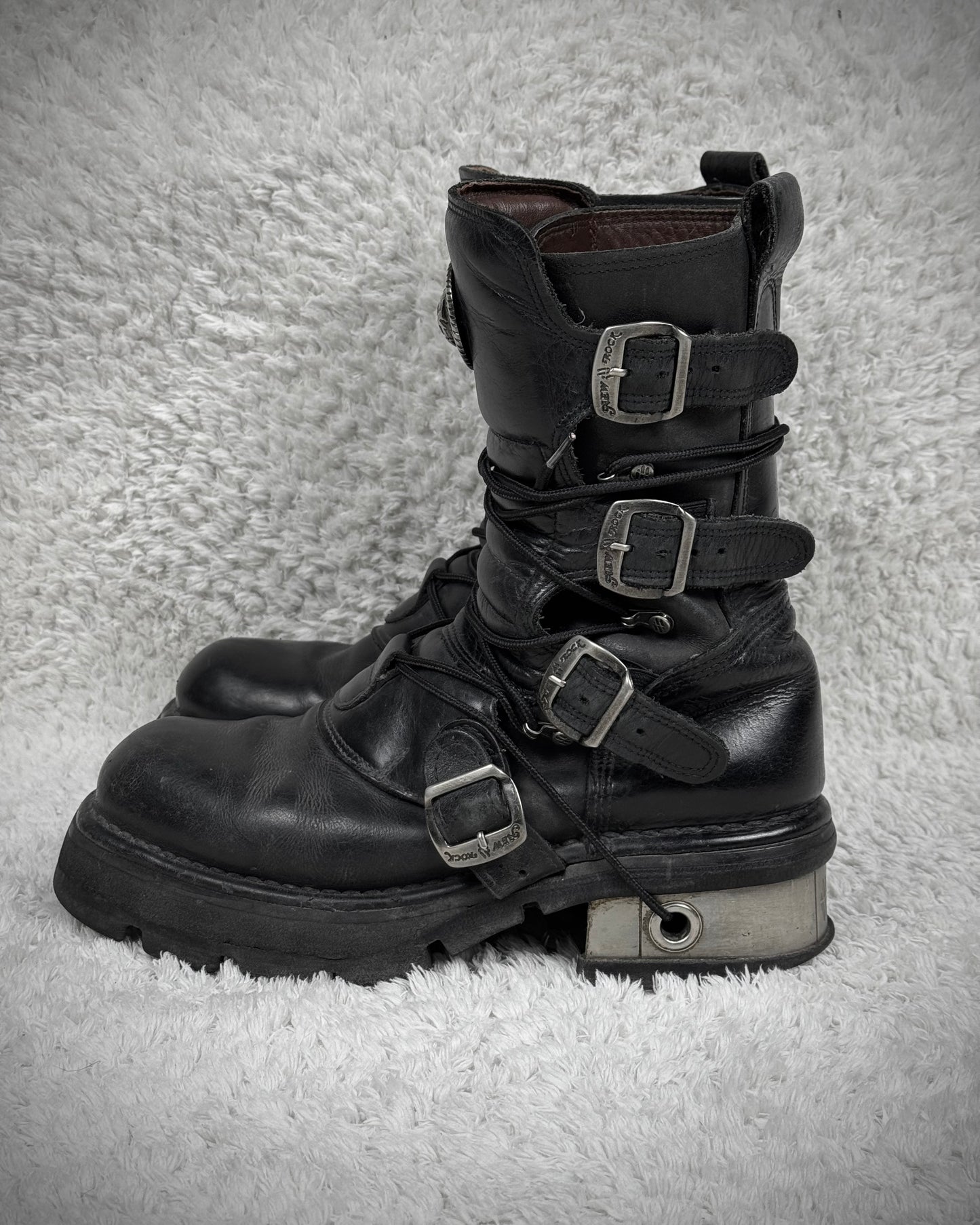 New Rock Steel Heel Platform Boots