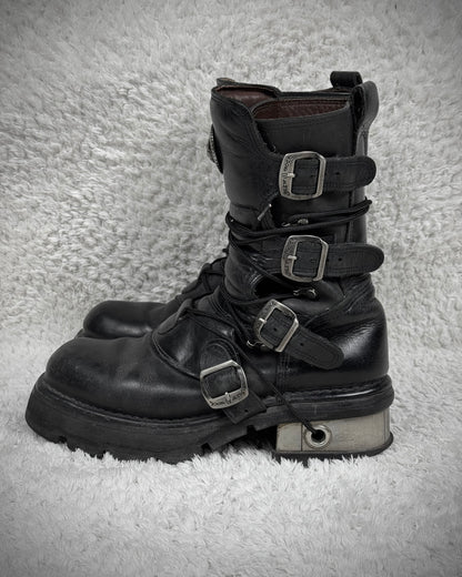 New Rock Steel Heel Platform Boots