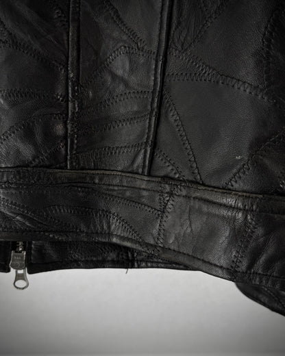 Rattle Trap Scar Stitched Leather Patchwork Jacket