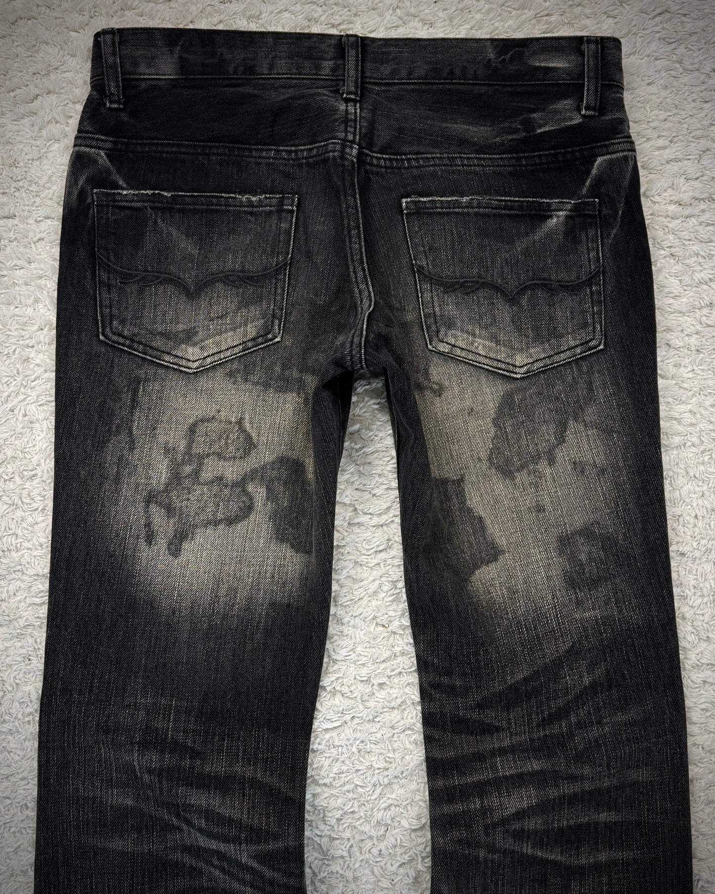 Fuga Charcoal Washed Flared Jeans