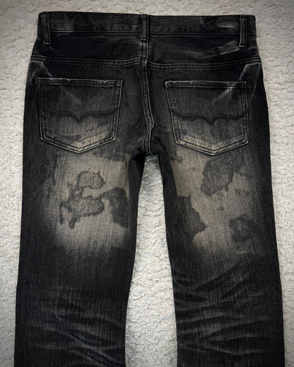 Fuga Charcoal Washed Flared Jeans