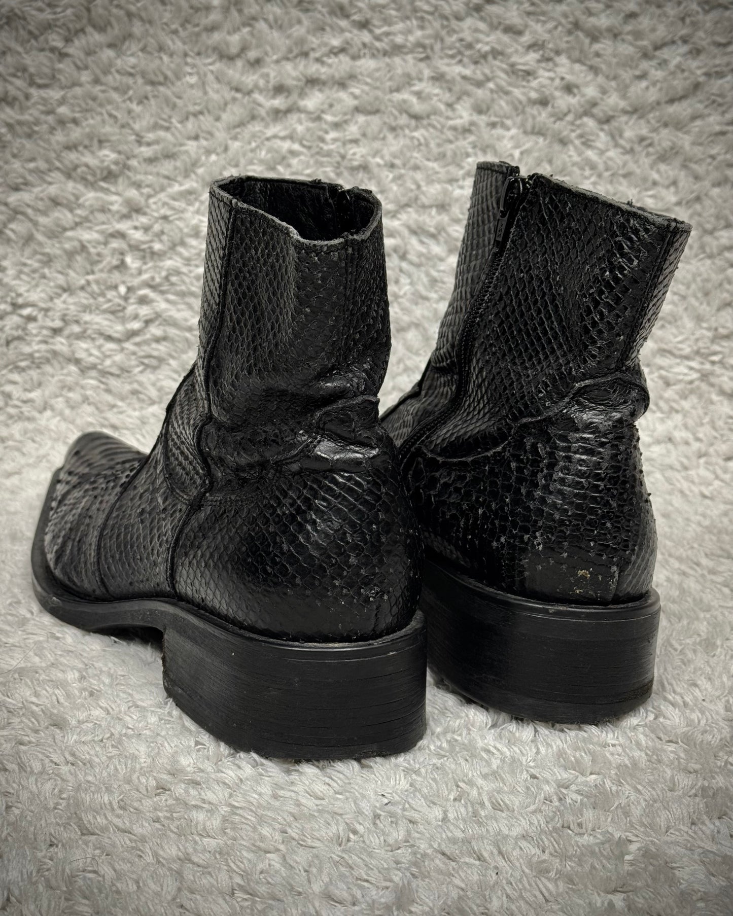 Italian Python Scales Dress Boots