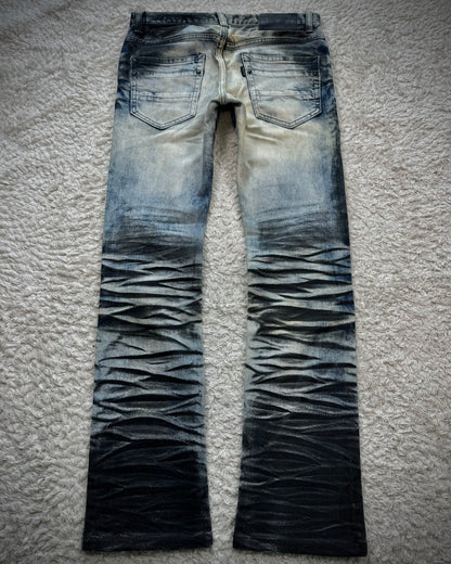 Tornado Mart Clawmarks Waxed Slim Jeans