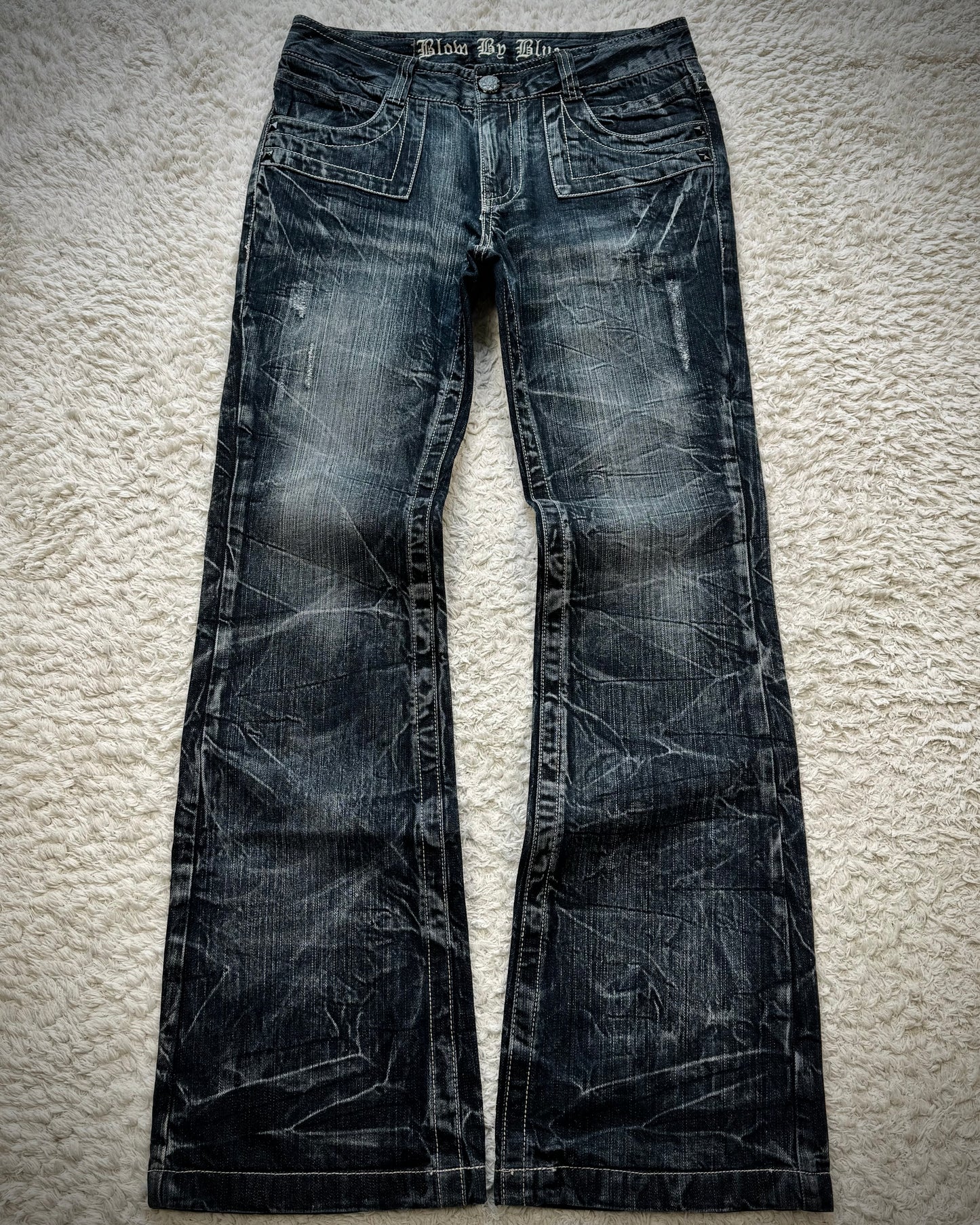 Blow By Blue Vintage Washed Flared Jeans