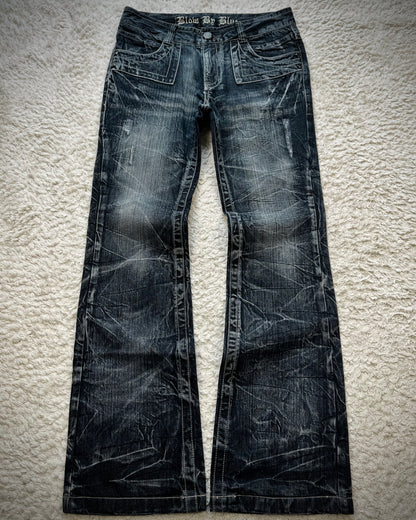Blow By Blue Vintage Washed Flared Jeans