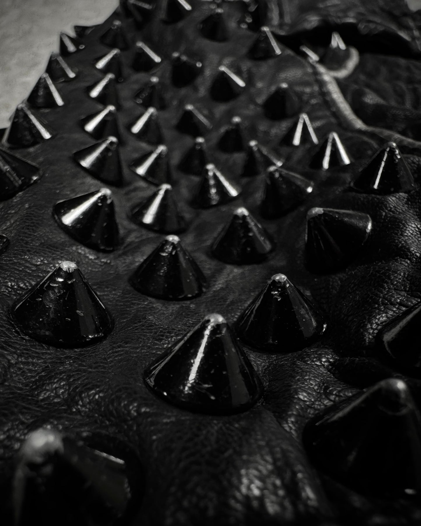 Affliction Spike Studded Metal Badge Leather Jacket