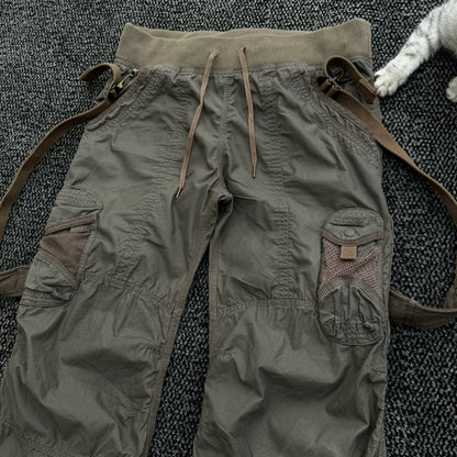 G.O.A Flared Suspender Cargo Pants