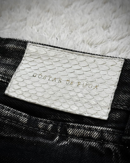 Fuga Whisker Washed Luster Flared Jeans
