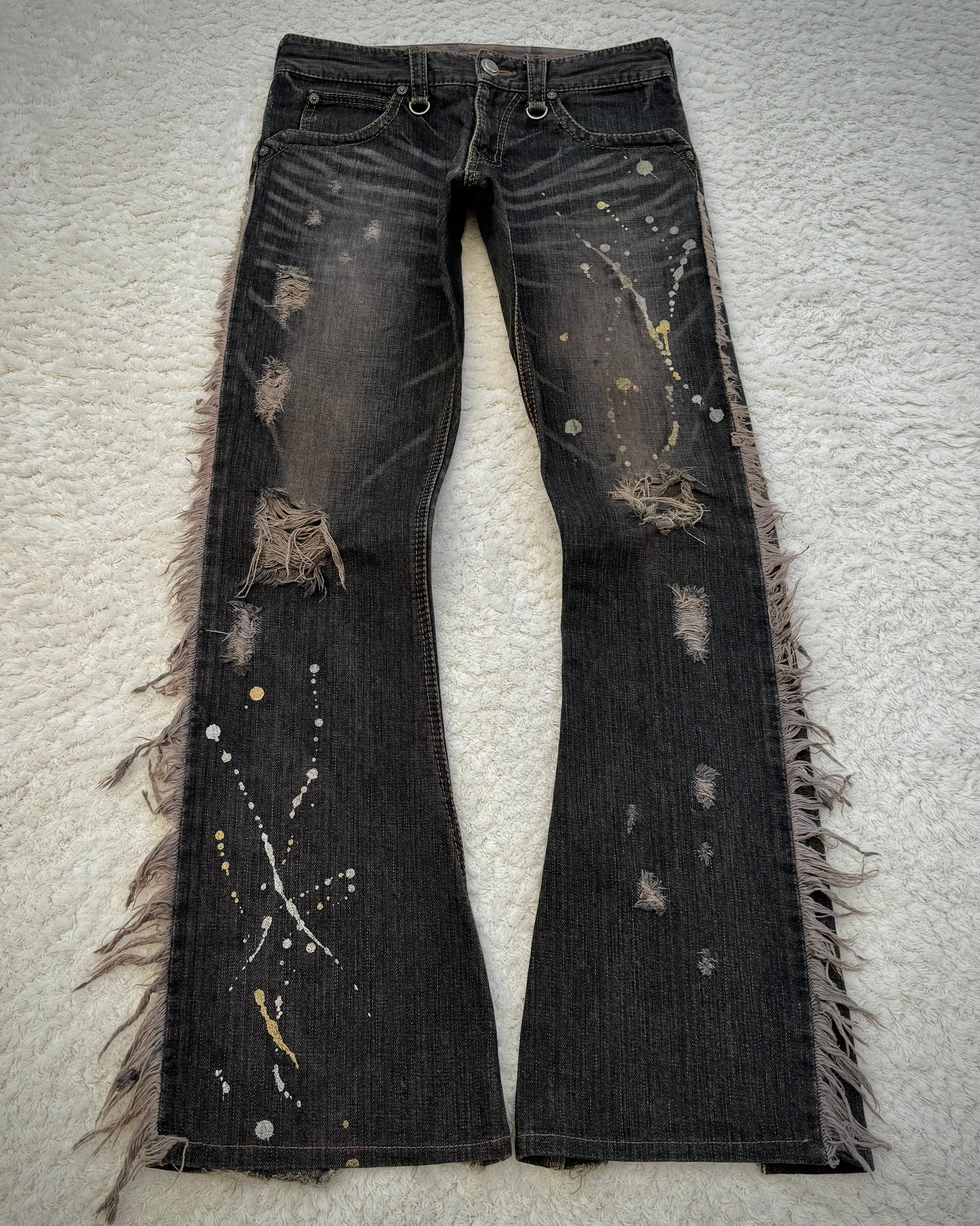 Tornado Mart Flared Lace-Up Denim – Paroxa Studios