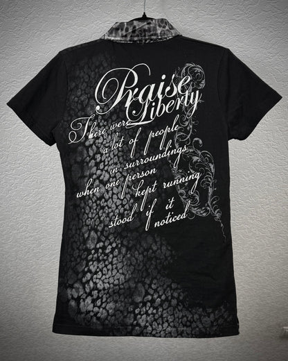 Leopard Poem Luster Polo Shirt