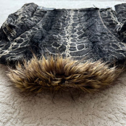 Tornado Mart Micro-Velvet Leopard Fur Jacket