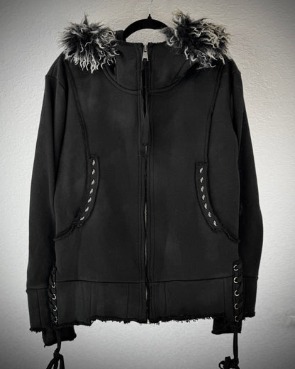 The Space Between Us “Crow” Fur Jacket
