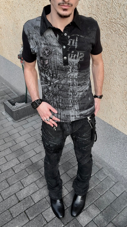 In The Attic Wappen Poem Luster Polo Shirt