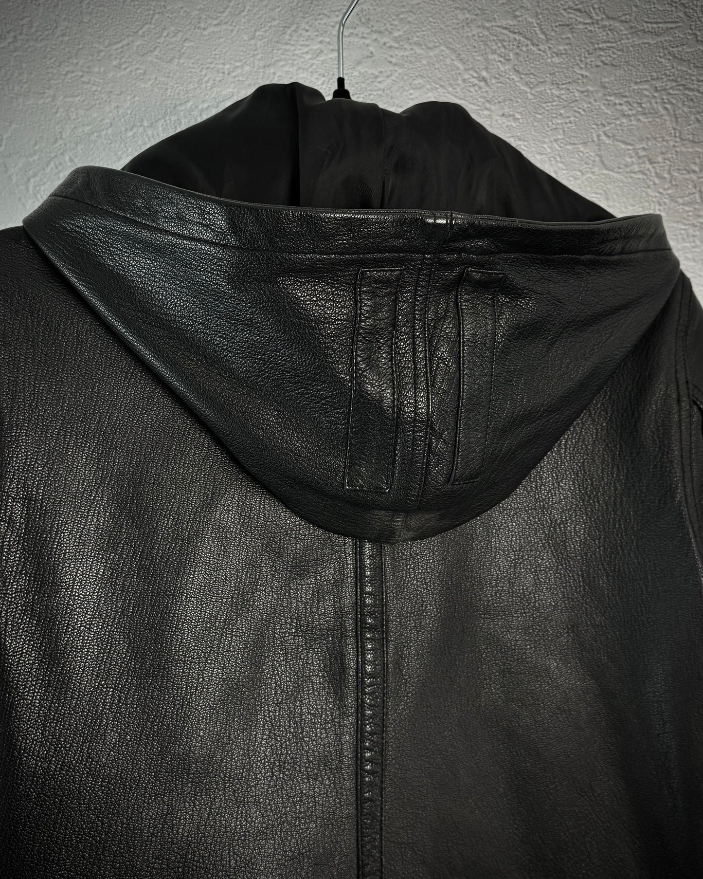 Yasuyuki Ishii Hooded Goatskin Leather Jacket