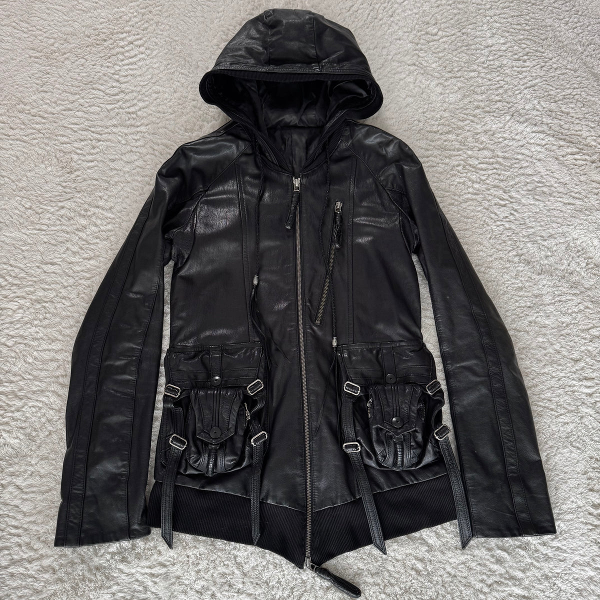 KMRii Tactical Hooded Leather Jacket – Paroxa