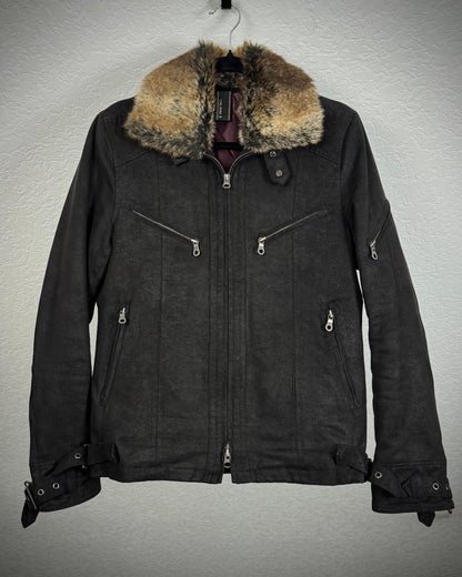 Chil Deric II Fur Collar Suede Jacket