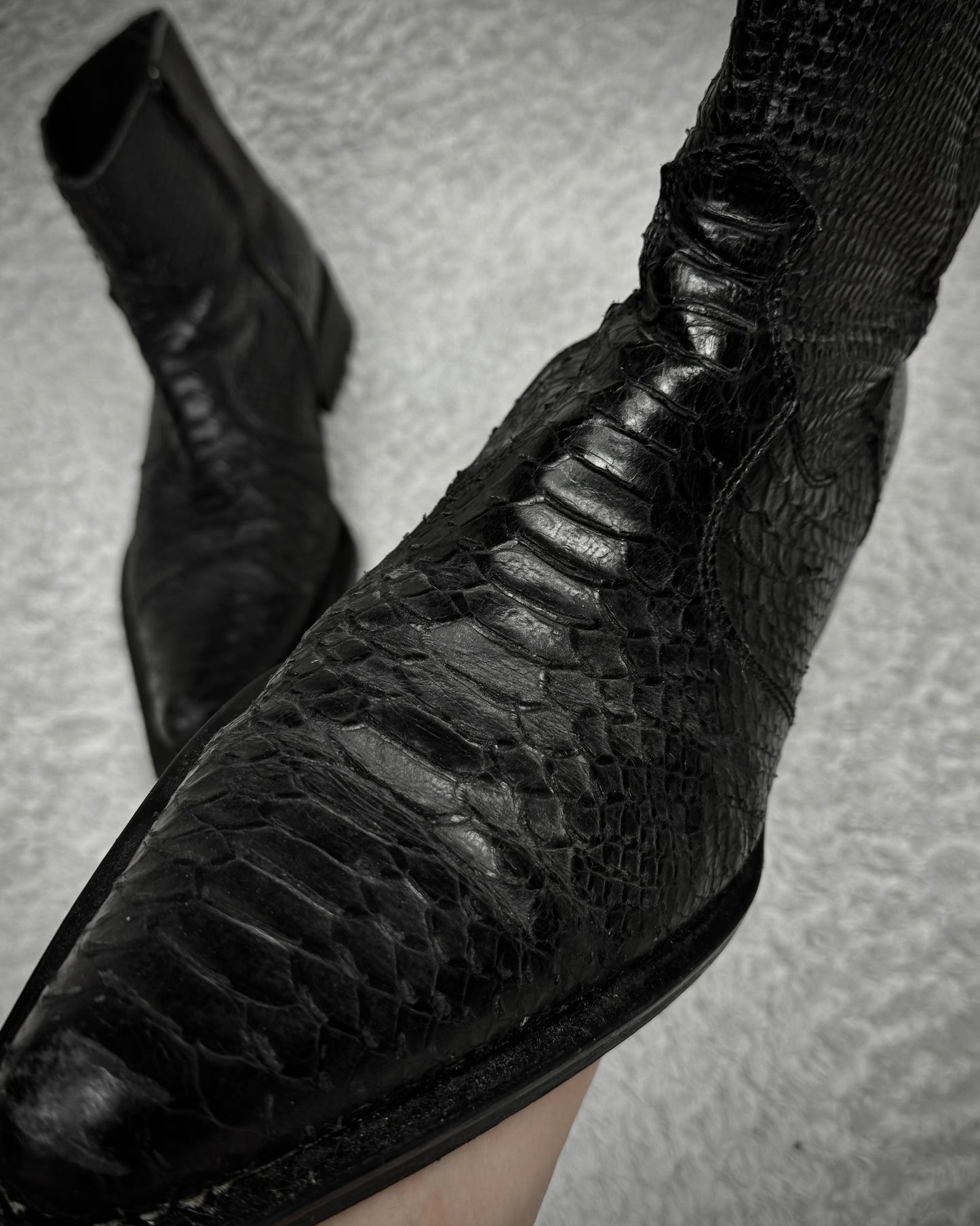 Italian Python Scales Dress Boots
