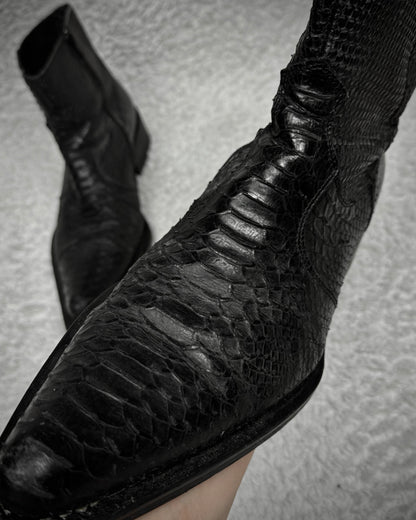 Italian Python Scales Dress Boots