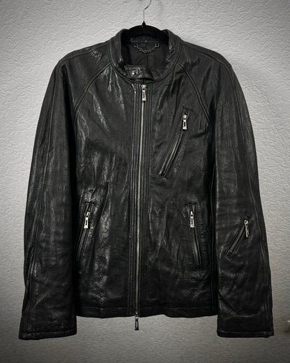 CAV-000 Chained Full-Grain Leather Jacket