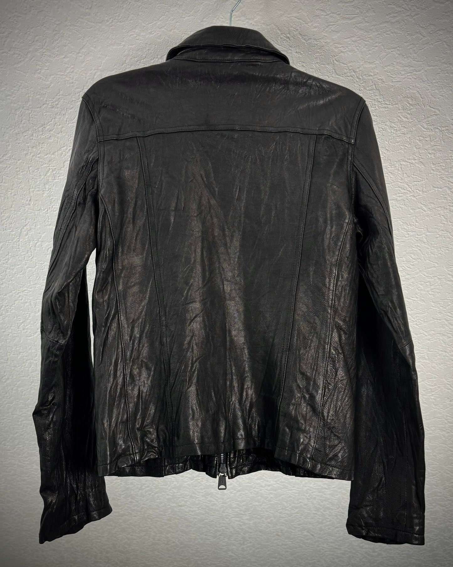 Buffalo Bobs Zippered Sheepskin Leather Jacket
