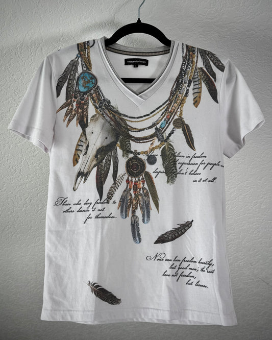 Semantic Design Tribe Feather Necklace T-Shirt