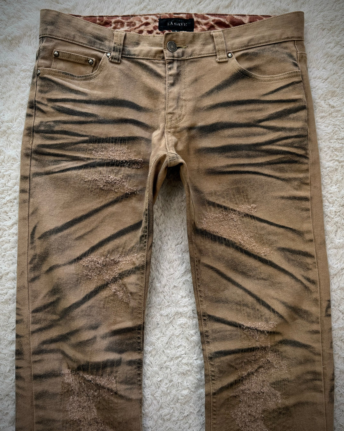 La Gate Mud Clawmarks Washed Bootcut Jeans