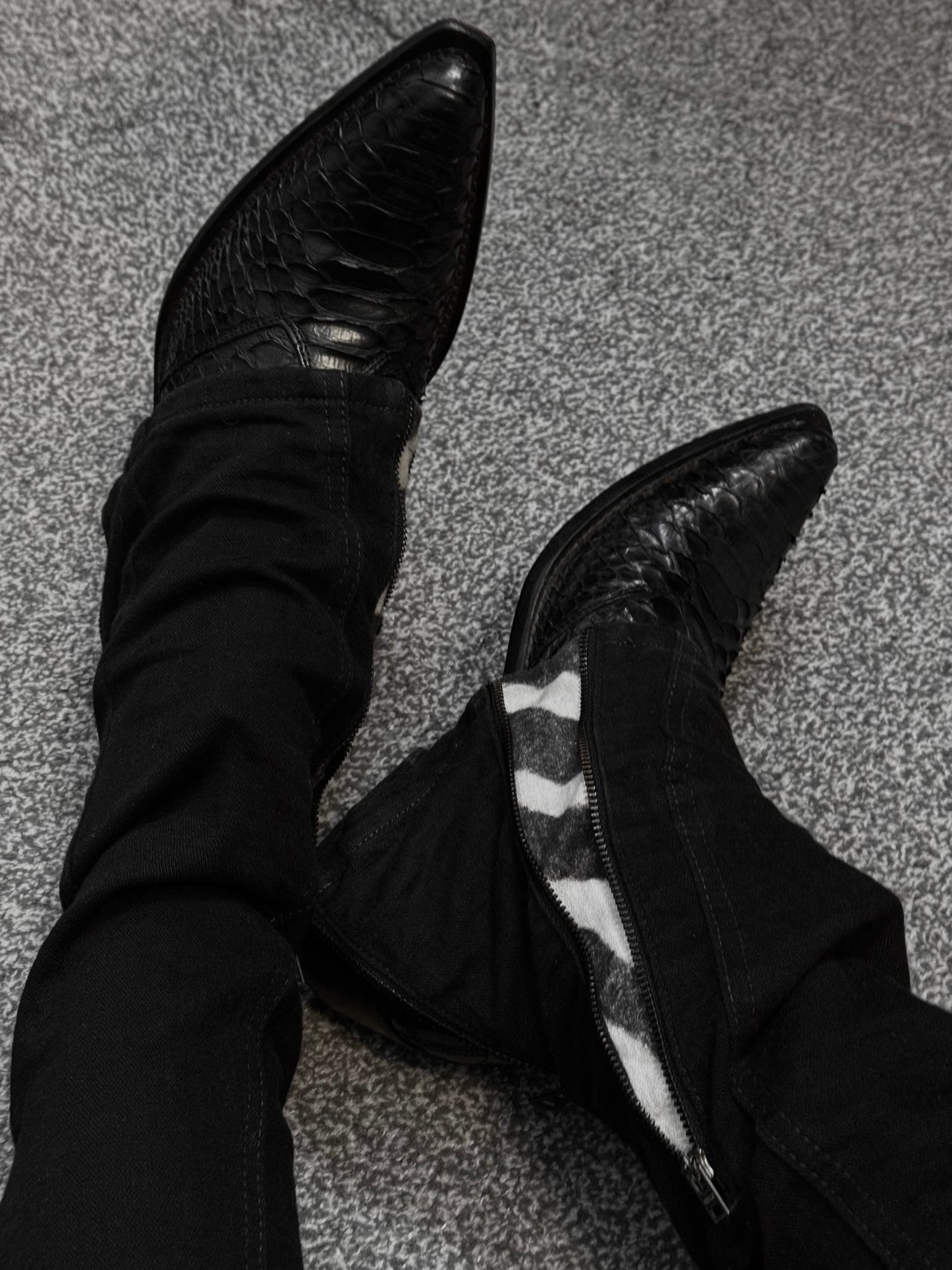 IfSixWasNine Zebra Lace Up Slim Bootcut Pants