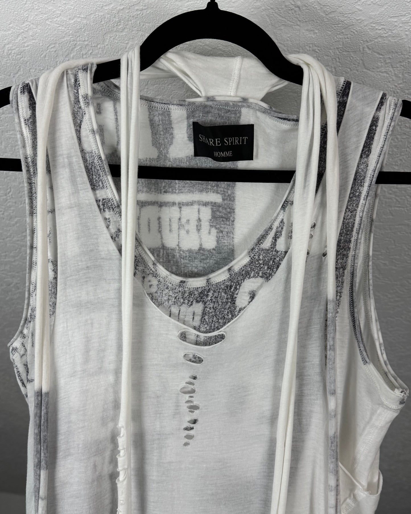 Share Spirit Double Layered String Attachments Tank Top