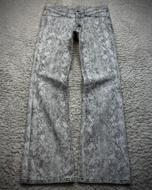 Semantic Design Python Pattern Flared Jeans