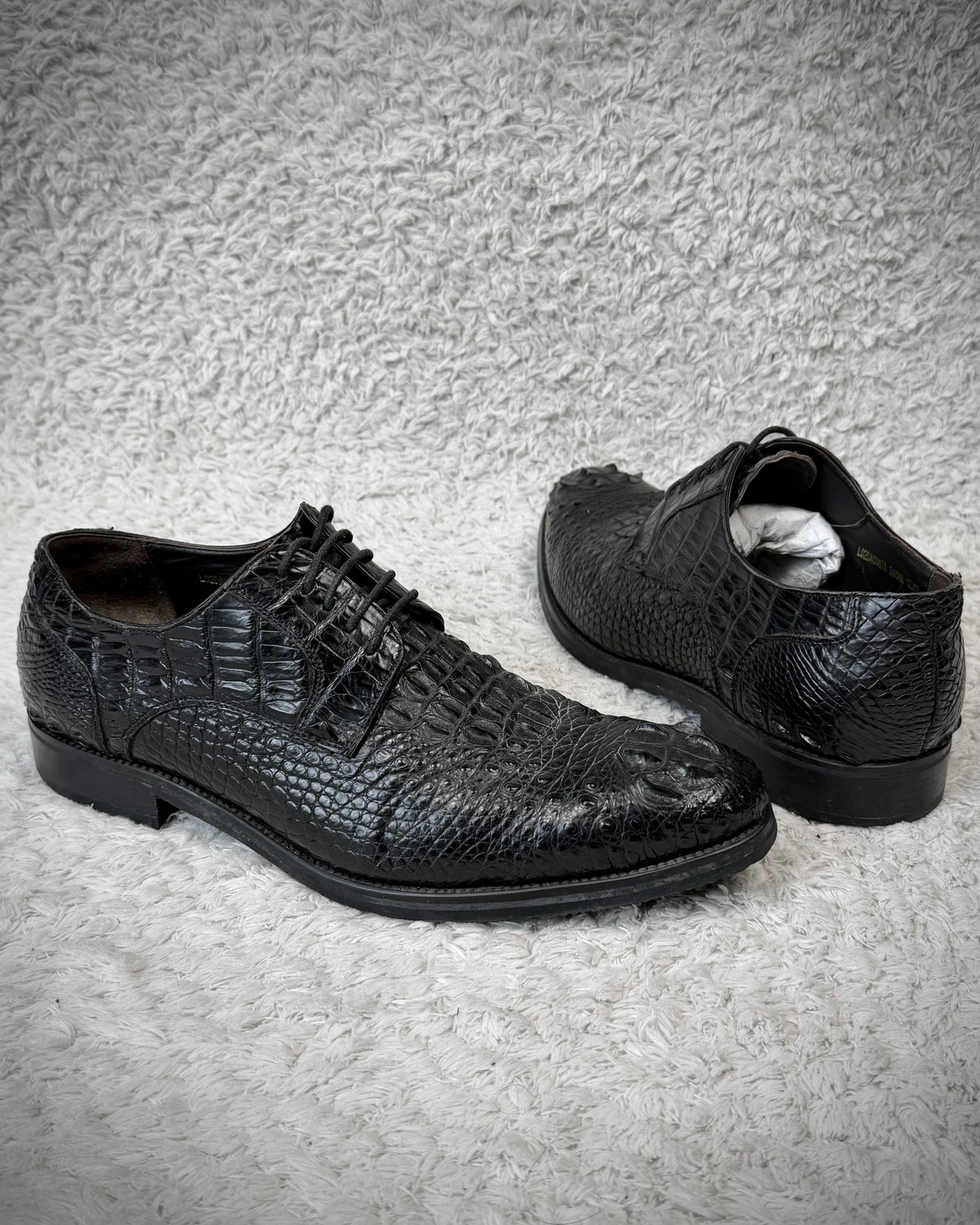 Boss Sunwen Depth Sculpted Crocodile Leather Dress Boots