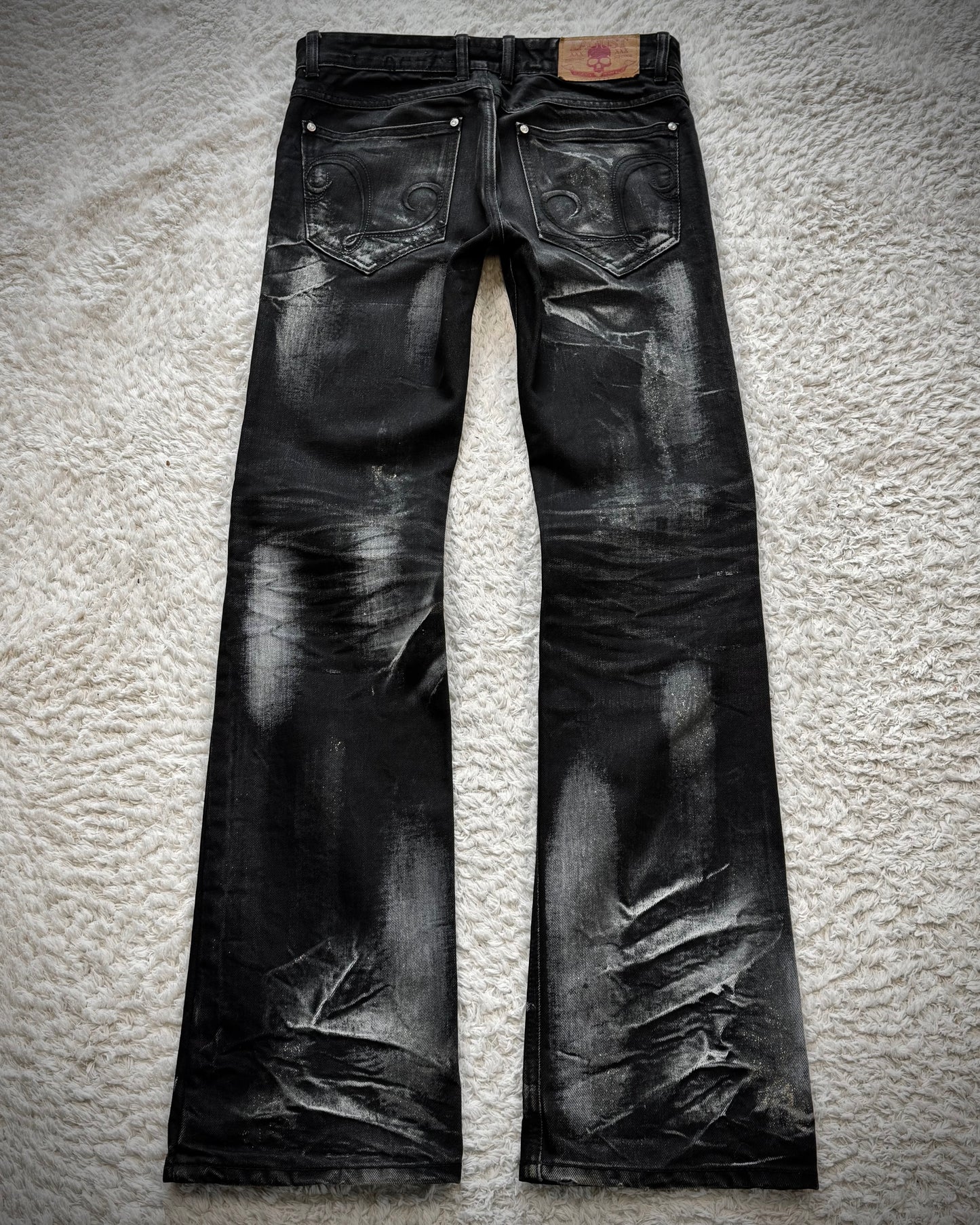 Lagust Clawmarks Coated Bootcut Denim