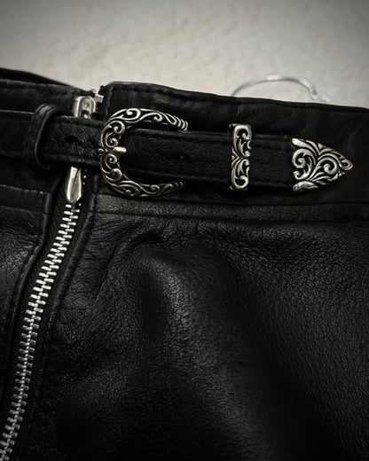 14th Addiction Cross Zip Leather Jacket
